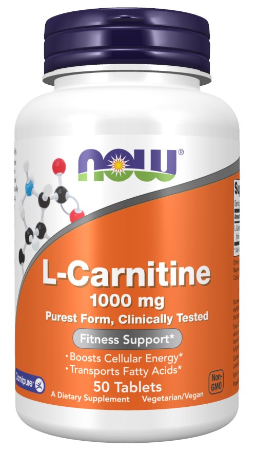 NOW Foods - L-karnitin 1000 mg + 50 tabletter