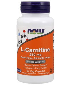 NOW Foods - L-karnitin 250 mg + 60 kapslar
