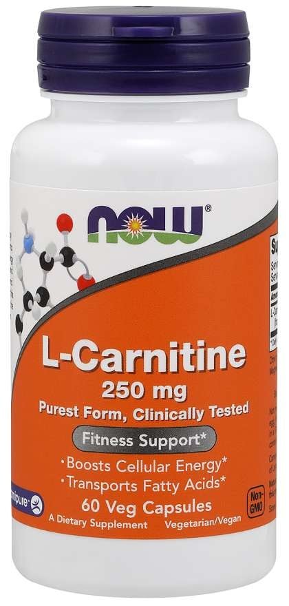 NOW Foods - L-karnitin 250 mg + 60 kapslar