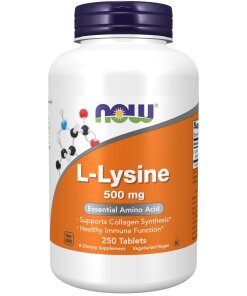 NOW Foods - L-lysin 500 mg + 250 tabletter