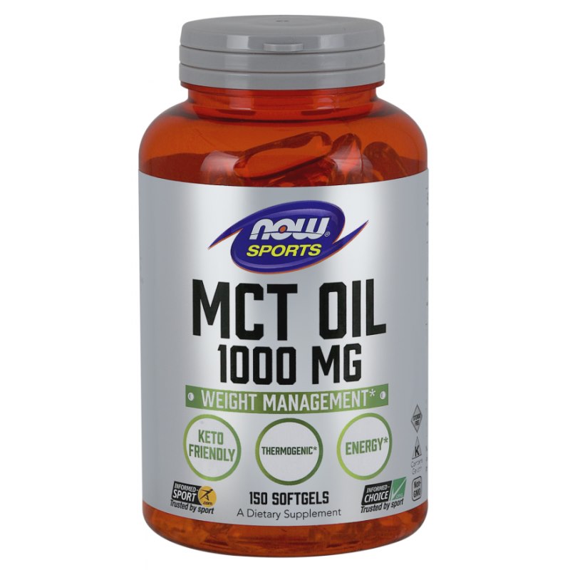 NOW Foods - MCT-olja 1000 mg + 150 mjuka kapslar
