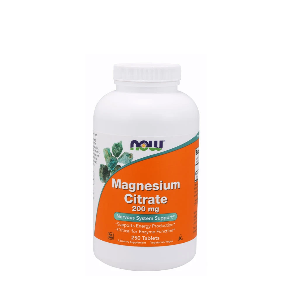 NOW Foods - Magnesiumcitrat 200 mg + 250 tabletter