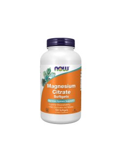 NOW Foods - Magnesiumcitrat mjukgelkapslar + 180 mjukgelkapslar
