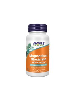 NOW Foods - Magnesiumglycinat med BioPerine + 60 vegetariska kapslar