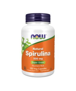 NOW Foods - Naturlig spirulina 500 mg + 120 vegetabiliska kapslar