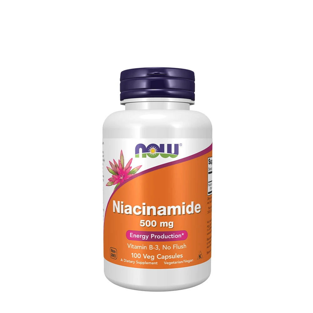 NOW Foods - Niacinamid 500 mg + 100 kapslar