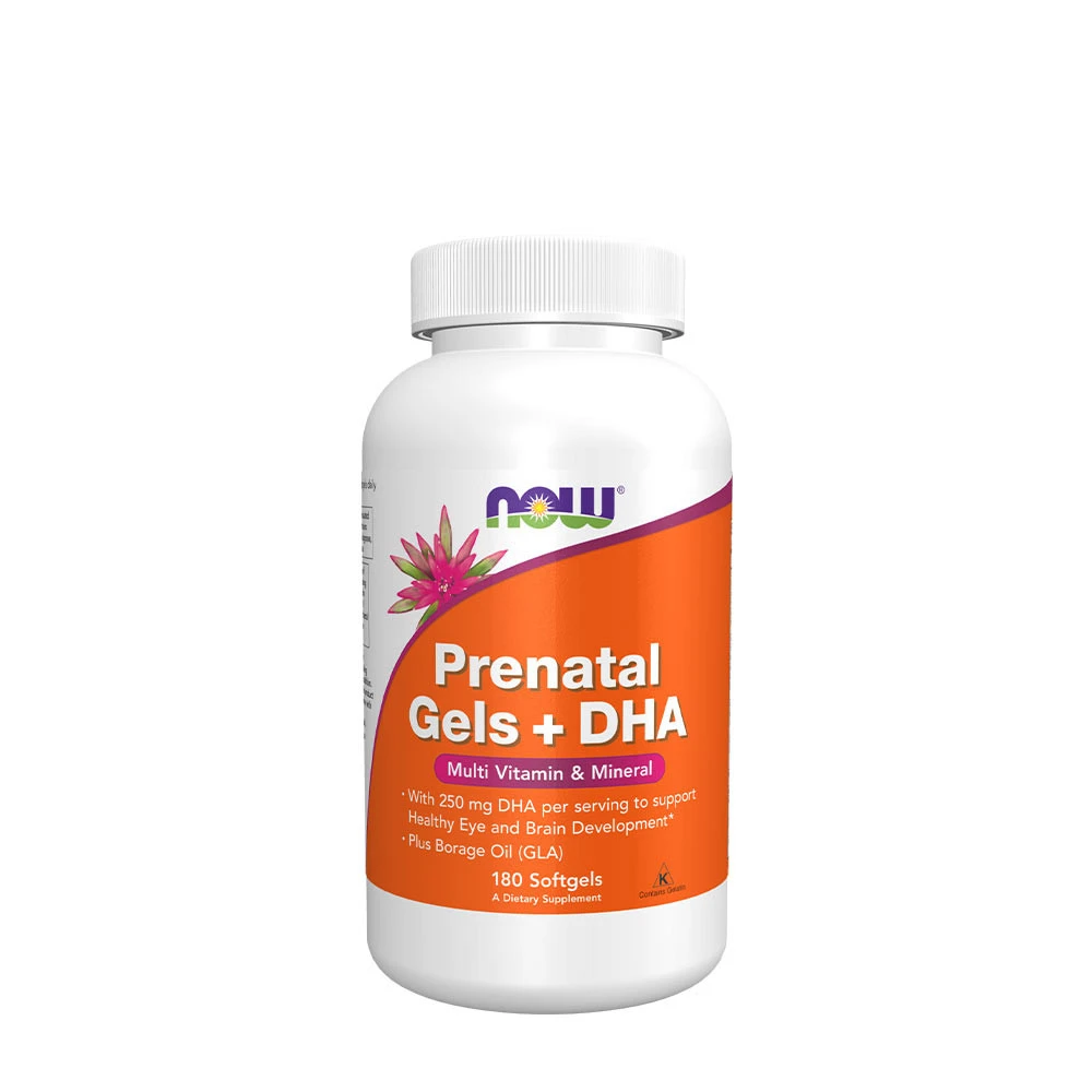 NOW Foods - Pränatal gelkapslar + DHA + 180 gelkapslar