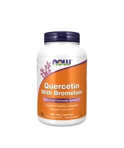 NOW Foods - Quercetin med bromelain + 240 vegan-kapslar
