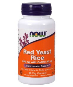 NOW Foods - Röd jäst ris med koenzym Q10 + 600 mg + 60 kapslar