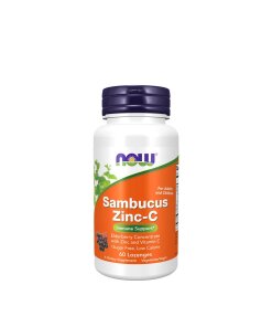 NOW Foods - Sambucus Zink-C halstabletter + 60 stycken