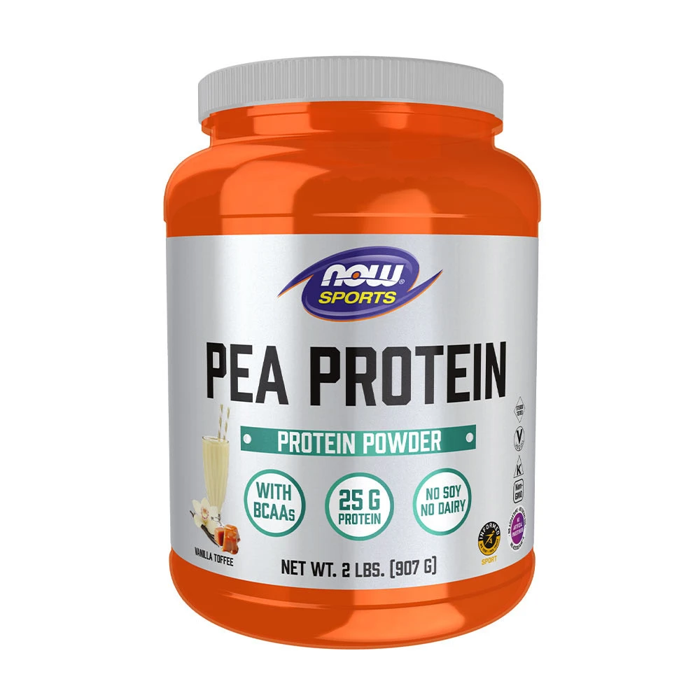 NOW Foods - Vaniljtoffee ärtprotein + 907 g
