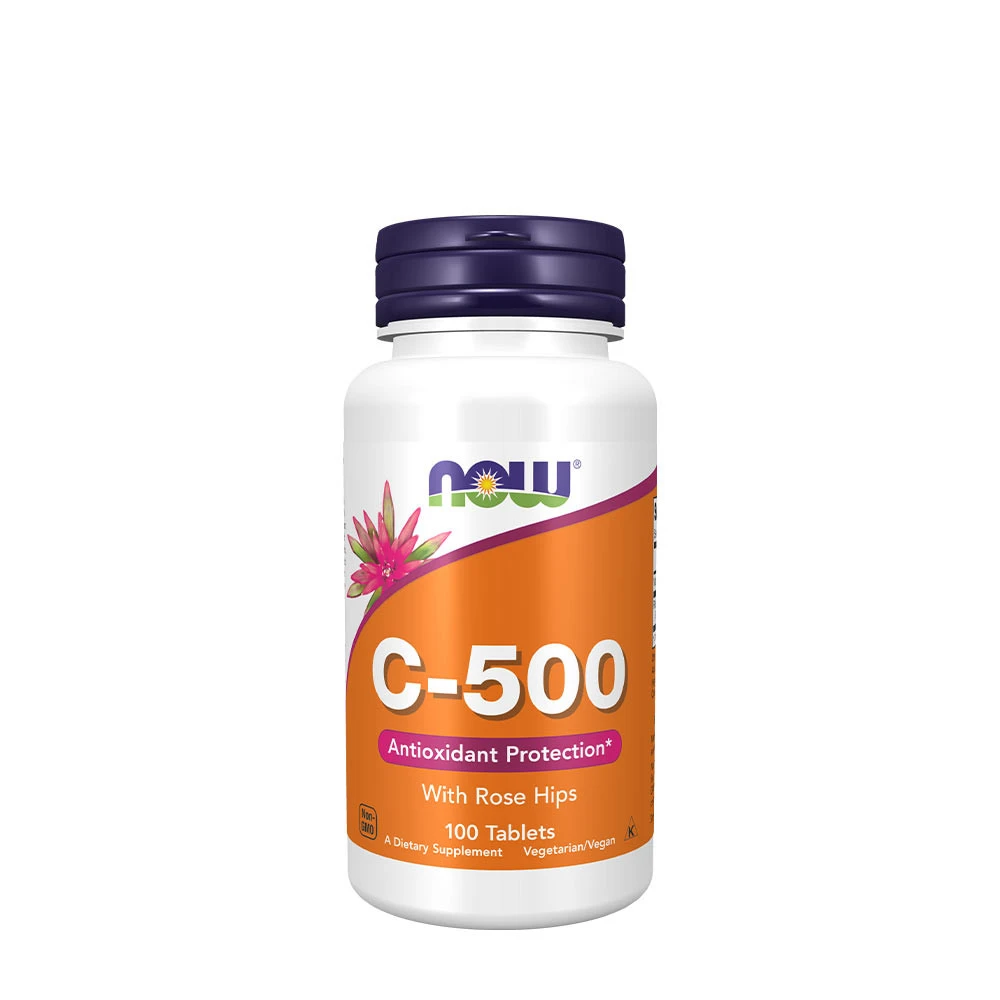 NOW Foods - Vitamin C-500 med nypon + 100 tabletter
