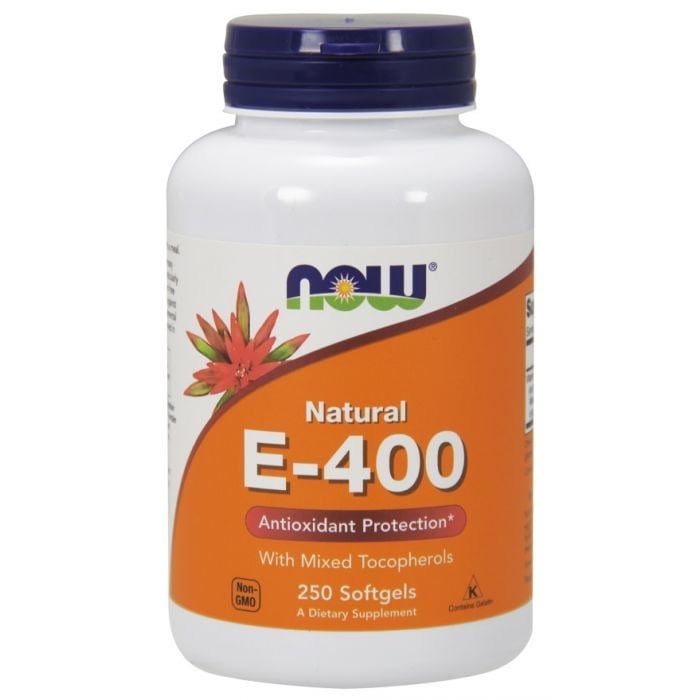 NOW Foods - Vitamin E-400 Naturliga blandade tokoferoler + 250 mjuka gelkapslar