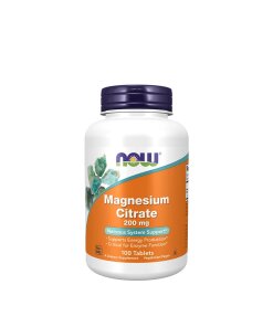 NOW - Magnesiumcitrat 200 mg + 100 tabletter