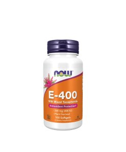 NOW - Naturlig Vitamin E-400 med blandade tokoferoler + 100 mjukgelkapslar