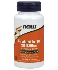 NOW - Probiotic-10 25 miljarder + 100 vegetariska kapslar