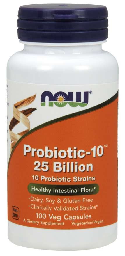 NOW - Probiotic-10 25 miljarder + 100 vegetariska kapslar