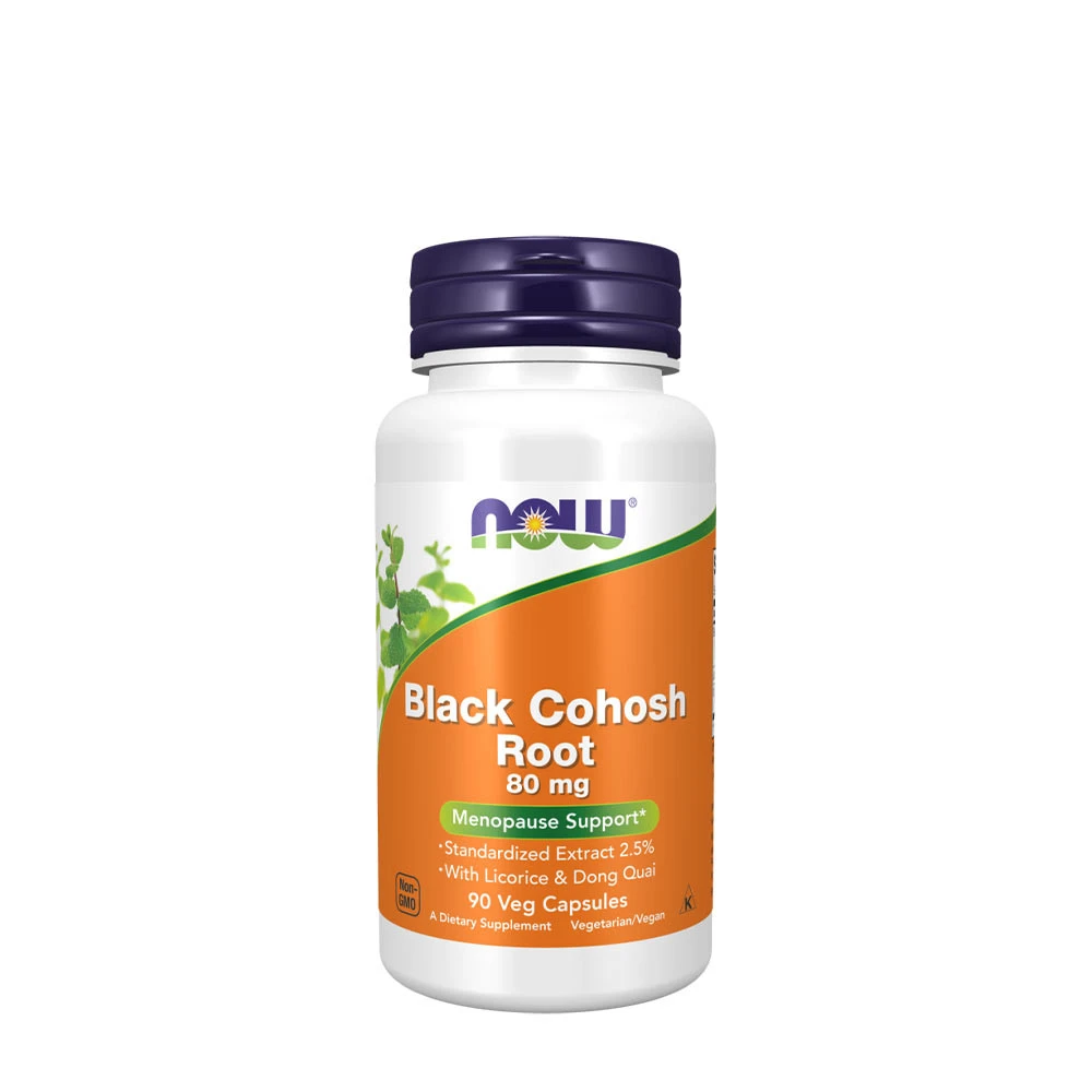 NOW - Svart cohoshrot 80 mg + 90 vegetariska kapslar