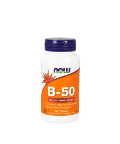 NOW - Vitamin B-50-komplex + 100 tabletter