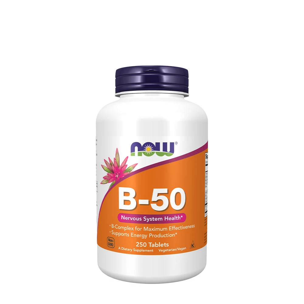 NOW - Vitamin B-50-komplex + 250 tabletter