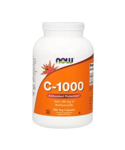 NOW - Vitamin C-1000 med 100 mg bioflavonoider + 500 vegetabiliska kapslar