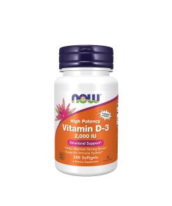 NOW - Vitamin D3 2000 IE + 240 mjuka gelkapslar