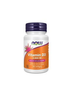 NOW - Vitamin D3 2500 IE + 180 mjukgelkapslar