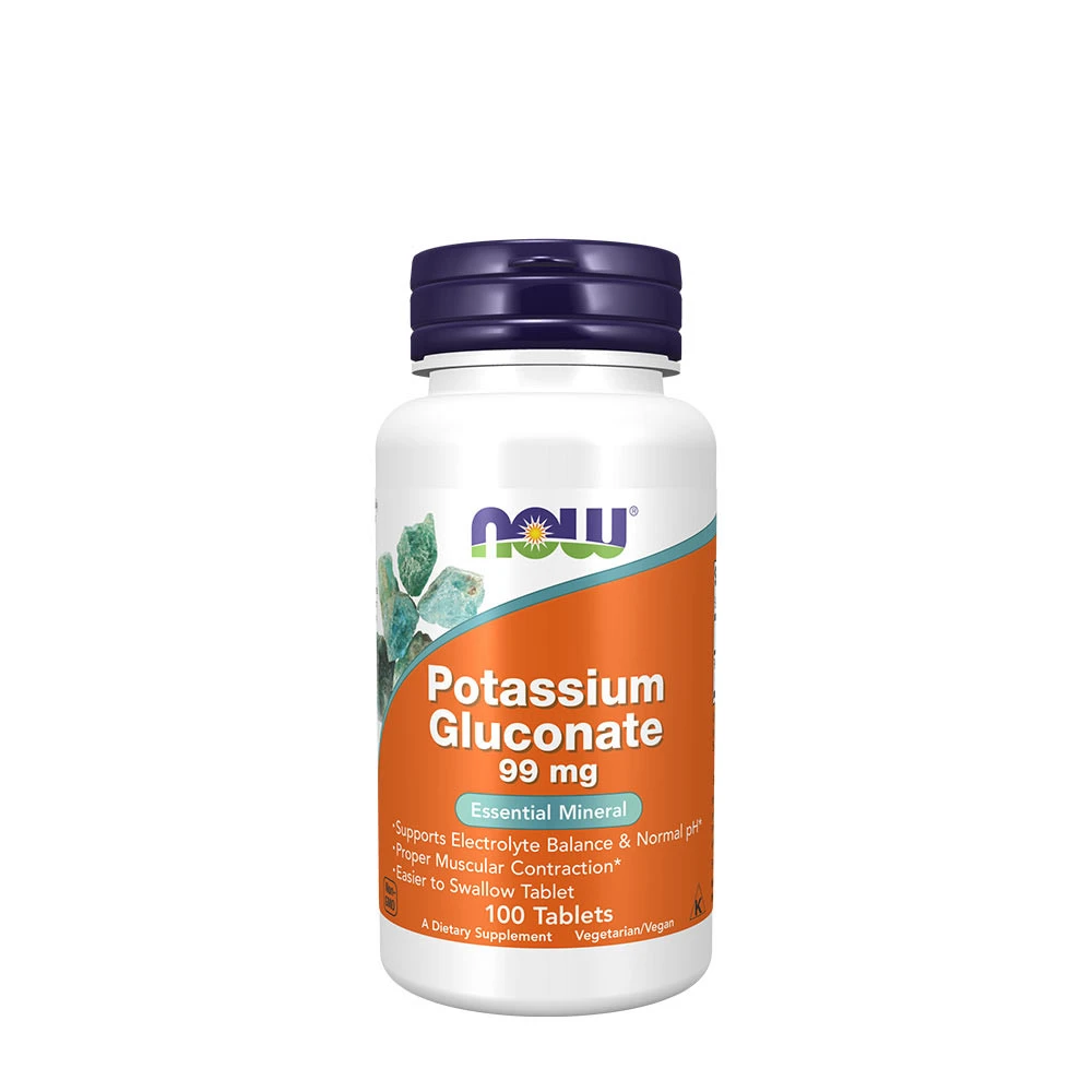 NOW - kaliumglukonat 99 mg + 100 tabletter
