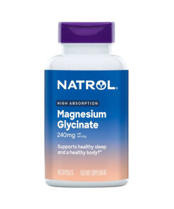 Natrol Magnesium Glycinate 240mg – Hög Absorption – 60 Kapslar