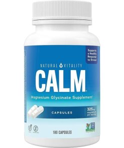 Natural Vitality - Calm magnesiumglycinatkapslar + 180 kapslar