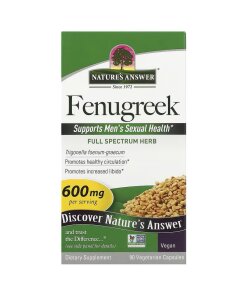 Nature's Answer - Bockhornsklöver 600 mg + 90 vegetariska kapslar