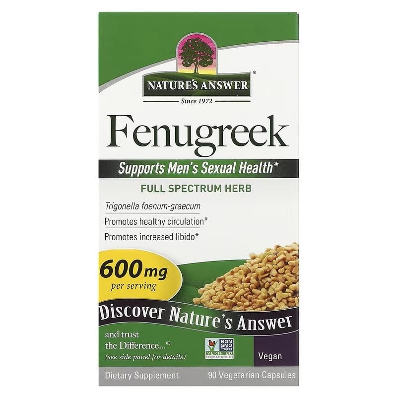 Nature's Answer - Bockhornsklöver 600 mg + 90 vegetariska kapslar