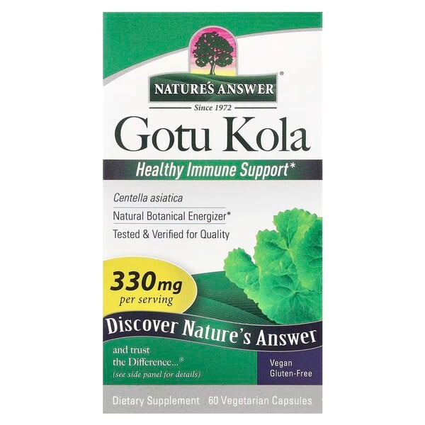 Nature's Answer - Gotukola 330 mg + 60 vegetariska kapslar