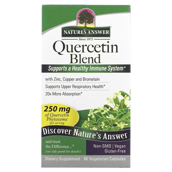Nature's Answer - Quercetin-blandning + 60 vegetariska kapslar