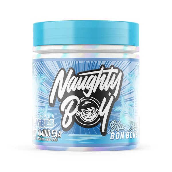 Naughty Boy - Sommarvibbar Amino EAA Blå hallon bonbons + 345 g