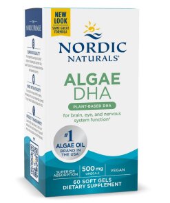 Nordic Naturals - DHA från alger 500 mg + 60 mjuka kapslar