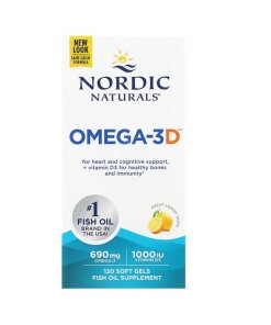 Nordic Naturals - Omega-3D Citron 690 mg + 120 mjuka kapslar