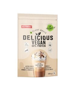 Nutrend - Läckert veganskt proteinpulver Latte Macchiato-smak + 450 g
