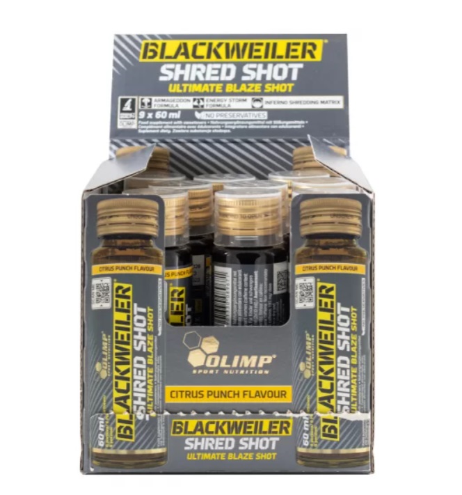 Olimp Nutrition - Blackweiler Shred Shot Citruspunch + 9 x 60 ml
