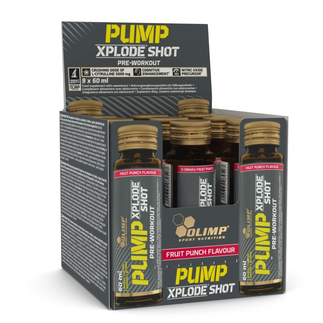 Olimp Nutrition - Pump Xplode Shot Fruktpunch + 9 x 60 ml
