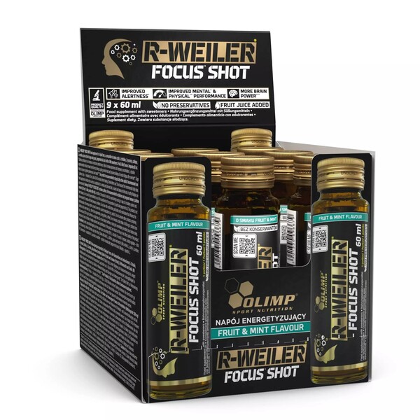 Olimp Nutrition - R-Weiler Focus Shot Frukt och mintsmak + 9 x 60 ml