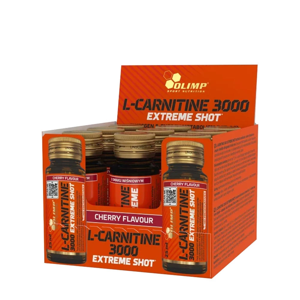 Olimp Sport - L-karnitin 3000 Extreme Shot Körsbär + 9 x 25 ml