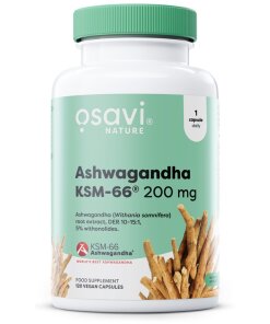 Osavi - Ashwagandha KSM-66 200 mg + 120 veganska kapslar
