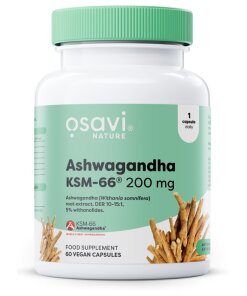 Osavi - Ashwagandha KSM-66 200 mg + 60 veganska kapslar