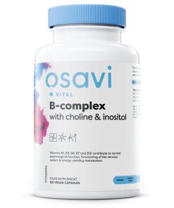 Osavi - B-komplex med kolin och inositol + 120 veganska kapslar