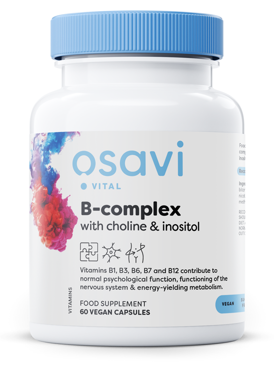 Osavi - B-komplex med kolin och inositol + 60 veganska kapslar