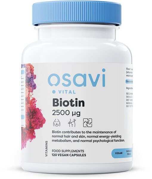 Osavi - Biotin 2500 mikrogram + 120 vegan-kapslar