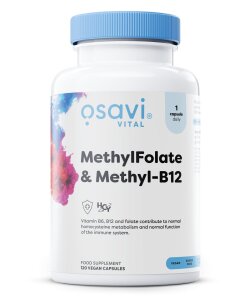 Osavi - Metylfolat och Metylkobalamin veganiska kapslar + 120 kapslar