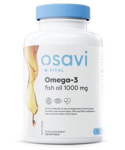 Osavi - Molekylärt destillerad Omega-3-fiskolja 1000 mg + 120 mjuka kapslar