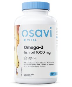 Osavi - Molekylärt destillerad Omega-3 fiskolja 1000 mg + 180 mjuka gelkapslar